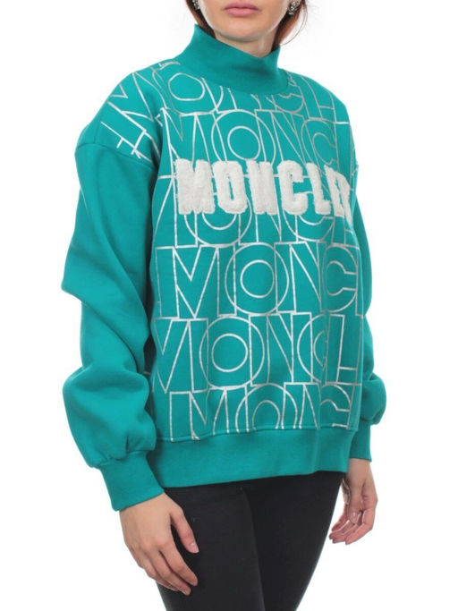 D5623 TURQUOISE Толстовка женская (67,8% хлопок, 27% полиэстер, 5,2% спандекс)
