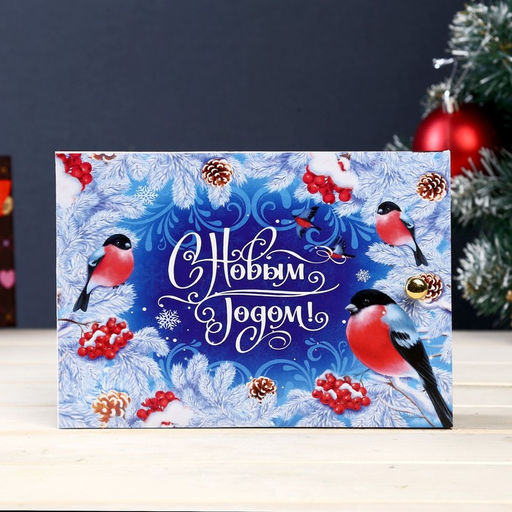 Ключница настенная «Снегири», панно декоративное, венге, 12×17 см