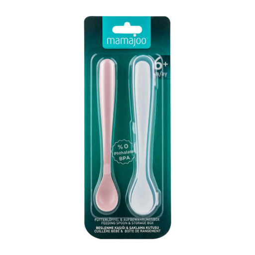 Ложки для кормления с боксом для хранения, 2 шт Pink 7125057 - Mamajoo фото 5
