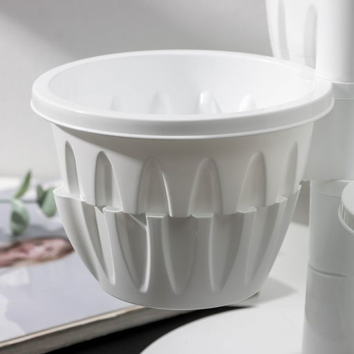 Кашпо многоярусное Plast-Avenue «Каскад», 3 шт., 700 мл, пластик, белое