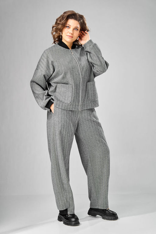 Бомбер VN fashion 1101 серый