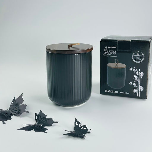 235-023 Банка с крышкой 12см(600мл) BLACKWOOD в под.уп.(х24)Фарфор - Lenardi фото 2