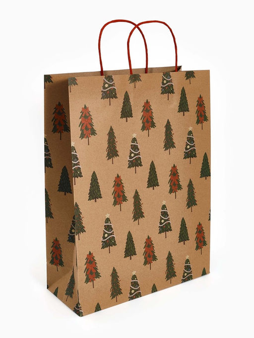 Набор подарочных пакетов «Новогодние ёлочки», 3 шт., 25×4×30.5 см, 30×40×11.5 см, 18×23×10 см