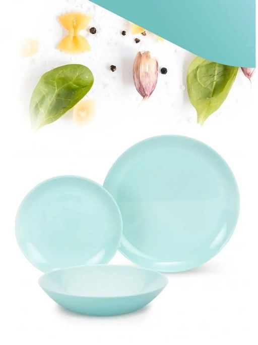 Набор столовый ДИВАЛИ ЛАЙТ ТЮРКУАЗ 18 предметов арт.P2963 /Люминарк/ - Luminarc фото 4