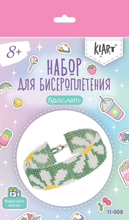 Klart набор для бисероплетения 11-008 Браслет. Ромашки 2.5 см