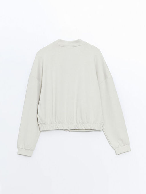 Kolej Yaka Oversize Kad?n Fermuarl? Sweatshirt - Waikiki фото 3