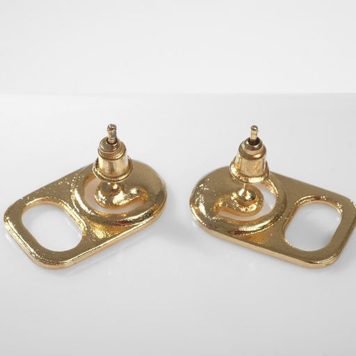 Серьги металл Ключ-кольцо, цвет золото - Queen fair фото 2