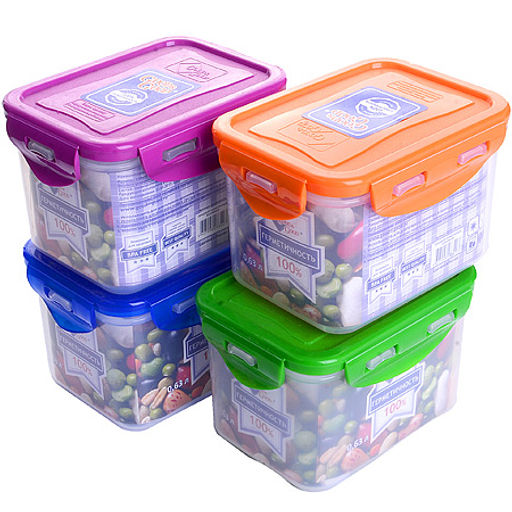 02-2-L Контейнер пластик 630мл цв/кр (х40) - Mayer&boch фото 2