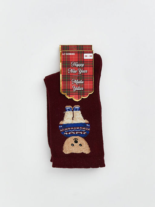 Ay? Teddy Bask?l? Kad?n Soket ?orap