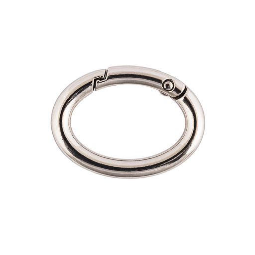 Фурнитура сумочная металл Gamma GH-329 Карабин овал 29х37 мм 10 шт. №01 под никель