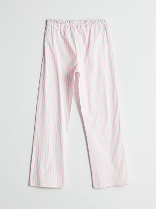 Beli Lastikli ?izgili Kad?n Pijama Alt?