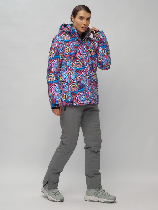 Горнолыжный костюм женский синего цвета 02302-1S - Chunmai фото 4