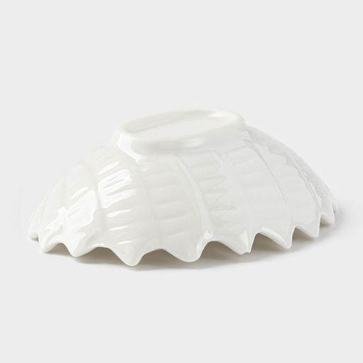 Блюдо «Ракушка», 9×7×3 см, керамика, белое