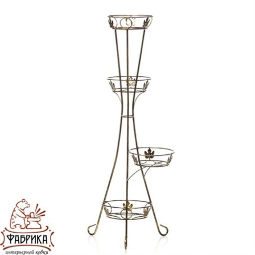 Стойка для цветов Декор 18-004 на 4 цветка - Фабрика интерьерной ковки фото 2