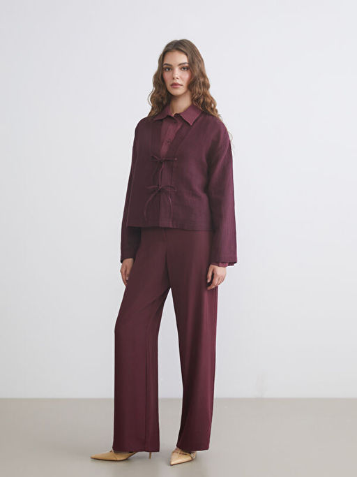 V Yaka Oversize M?slin Kad?n Kimono