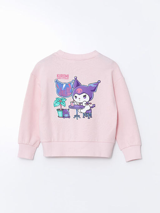 Bisiklet Yaka Kuromi Bask?l? K?z ?ocuk Sweatshirt