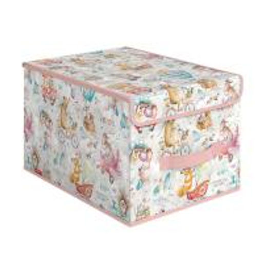 VAL KTRP-BOX-LM Короб стеллажный с крышкой, большой, 30*40*25 см, розов., ПУТЕШАСТИКИ, шт - Valiant фото 2
