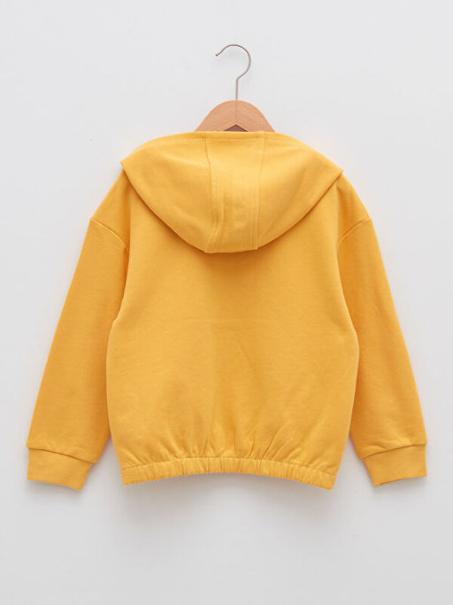 Kap??onlu Bask?l? Uzun Kollu K?z ?ocuk Sweatshirt - Waikiki фото 2