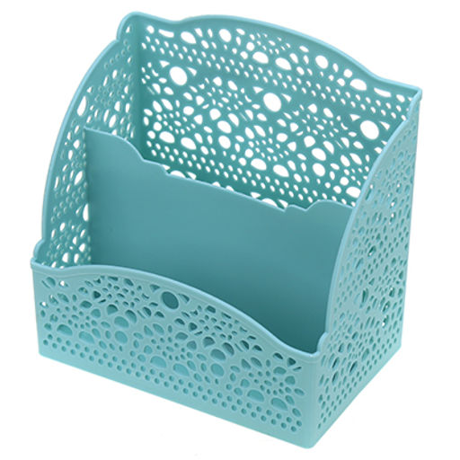 Домашняя мода Корзина пластмассовая для хранения Узоры 8х13,3см h13см, морской (Китай)