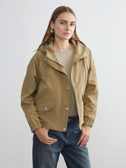 Kap??onlu Oversize Kad?n Ya?murluk