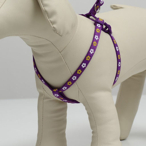 Шлейка Цветы, 27-42 х 1 см, фиолетовая - Пижон фото 2