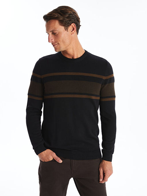 Bisiklet Yaka Erkek Triko Kazak