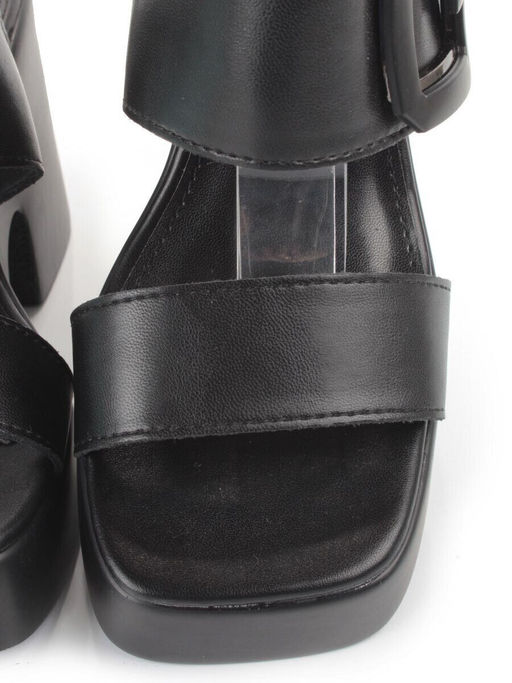 08-PEY330-2 BLACK Босоножки женские (натуральная кожа)