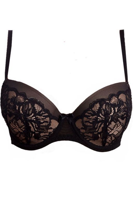 Бюстгальтер Milavitsa 120341 Чёрный с нюдом  фото 3