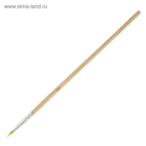 Кисти для рисования, синтетика, 10 штук: № 1, 2, 3, 4, 5, 6, 7, 8, 9, 10, круглые, деревянная ручка, международный размер