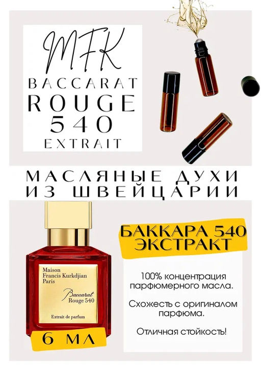 Масляные духи по мотивам Maison Francis Kurkdjia / Baccarat Rouge 540 Extrait de Parfum - Get parfum фото 2