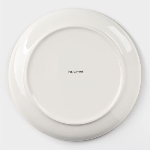 Тарелка фарфоровая пирожковая Magistro «Церера», d=18 см, цвет белый