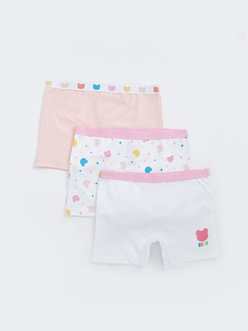 Bask?l? K?z ?ocuk Boxer 3l?