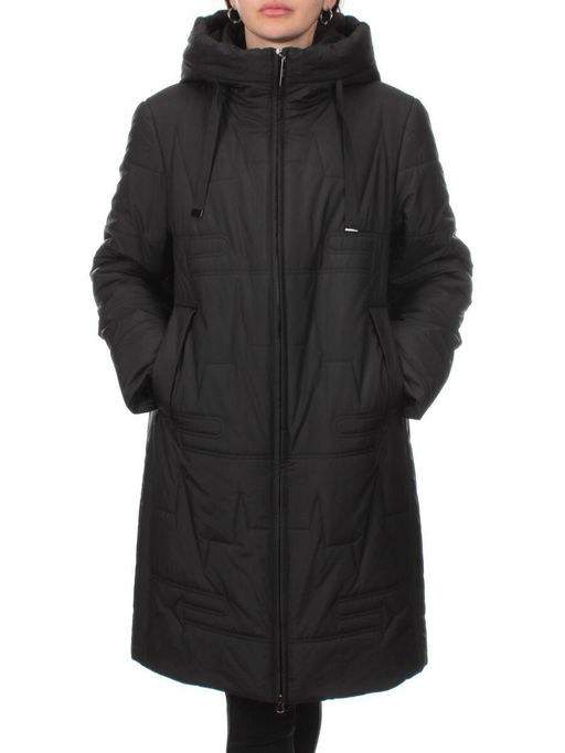 1073 BLACK Пальто зимнее облегченное женское (холлофайбер 150 гр.) - Fashion фото 3