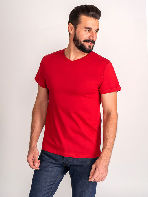 Футболка мужская короткий рукав GREG G146-RD-1056 (красный)  фото 6