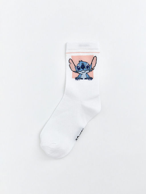 Lilo & Stitch Bask?l? K?z ?ocuk Soket ?orap 5li Paket - Waikiki фото 2