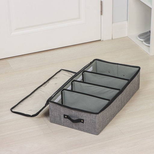 Короб для хранения обуви «Рон», 58×30×15 см, коричневый