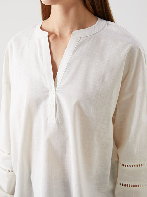 Ka??k Yaka Ajurlu Kad?n Bluz