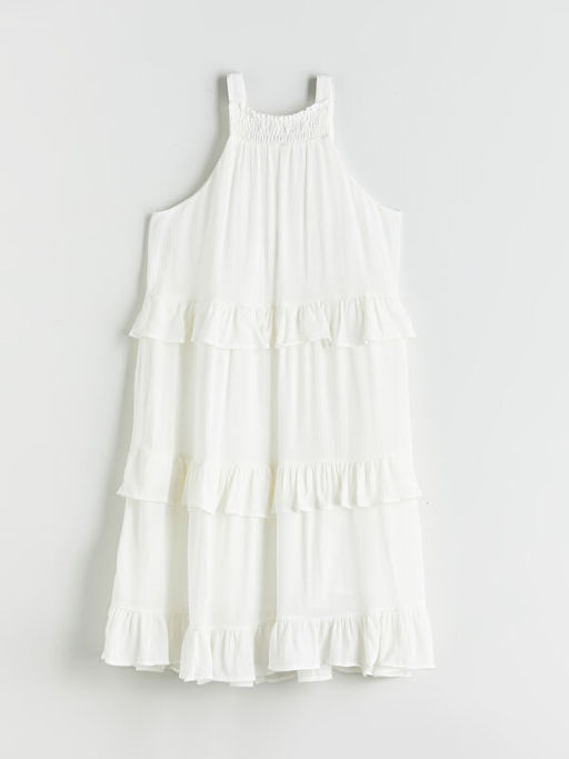 Halter Yaka M?slin K?z ?ocuk Elbise