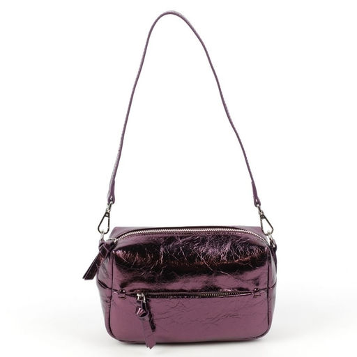 Женская кожаная сумка бочонок через плечо 0051-17 - Cidirro фото 3