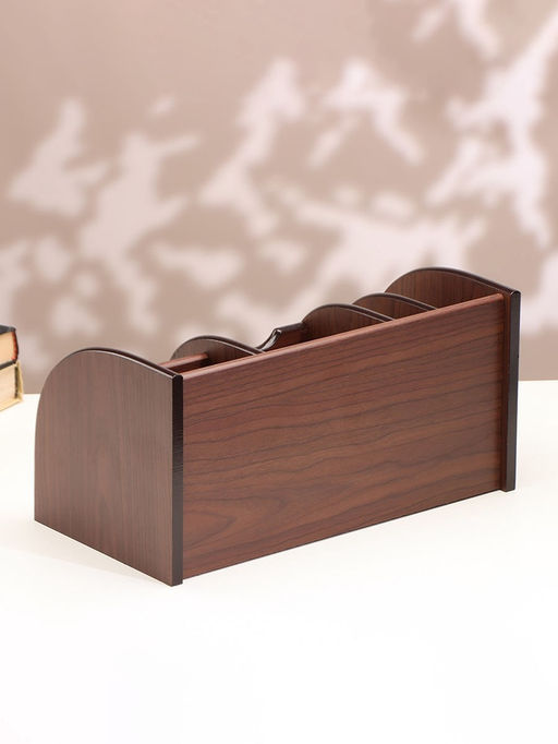 Органайзер 7 секций, 2 выдвижных ящика, серия Орех с кантом темным, 16×30×15 см