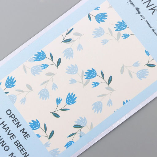 Наклейка - открытка бумага Спасибо. Васильки, набор 50 шт., 10?5 см