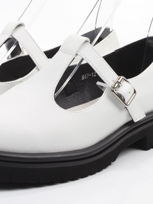06-M47-12 WHITE Туфли женские (натуральная кожа)