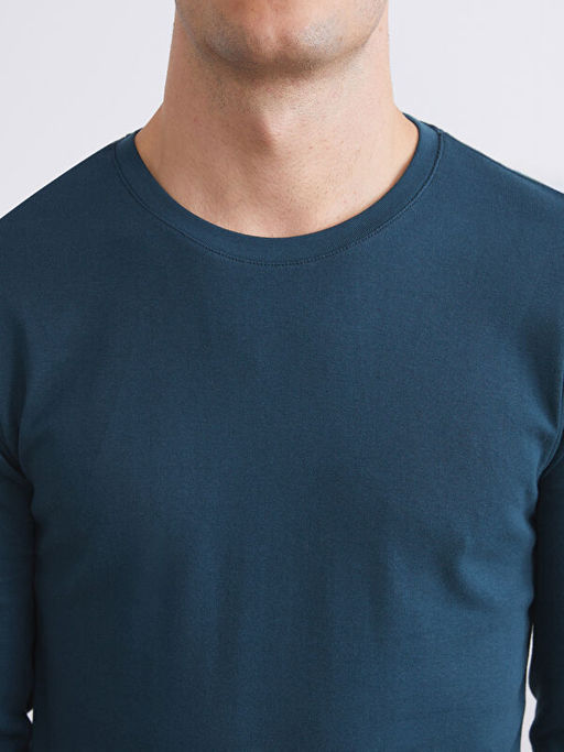 Bisiklet Yaka Basic Uzun Kollu Erkek Ti??rt