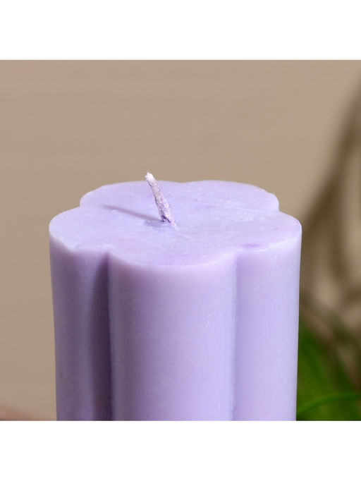 Свеча "Цветок" 6х6х12 см, соевый воск МИКС