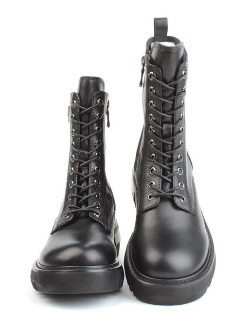 01-GZ6253-G71-N11 BLACK Ботинки демисезонные женские (натуральная кожа, байка) - Фабричный китай фото 10