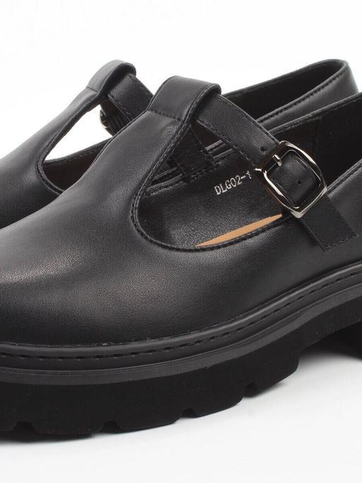 06-DLG02-1 BLACK Туфли женские (натуральная кожа)