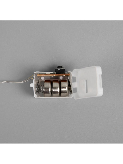 Гирлянда «Нить» 1 м роса, IP20, серебристая нить, 10 LED, 3 режима, батарейки AG13х3 (в комплекте), свечение мульти