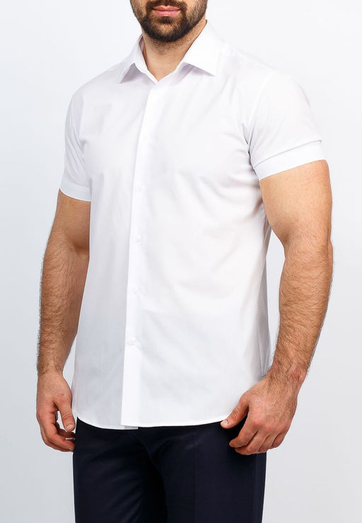 Сорочка мужская короткий рукав GREG 100/309/WHITE/ZV  фото 7