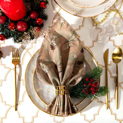 Набор салфеток «Этель» Spruce branches 46×46 см - 4 штуки, 100%хлопок, саржа 190 г/м²