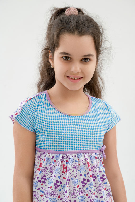 Ночная сорочка детская из кулирки Ярославна велосипед - Амадэль фото 6